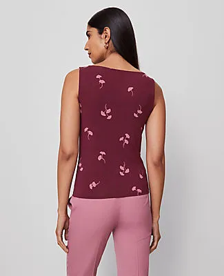 Ann Taylor Petite Floral Draped Cowl Neck Top sold by Ann Taylor product image thumbnail 2