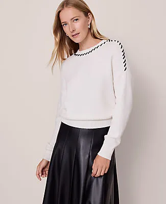 Ann Taylor Petite Whipstitch Sweater sold by Ann Taylor product image thumbnail 3