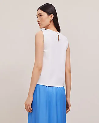 Ann Taylor Stitch Ponte Shell Top sold by Ann Taylor product image thumbnail 2