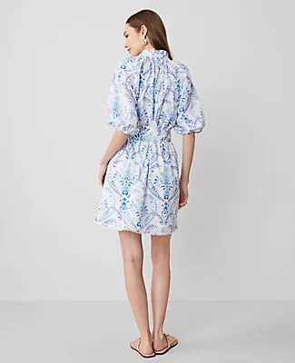 Ann Taylor Floral Split Neck Flare Dress sold by Ann Taylor product image thumbnail 2