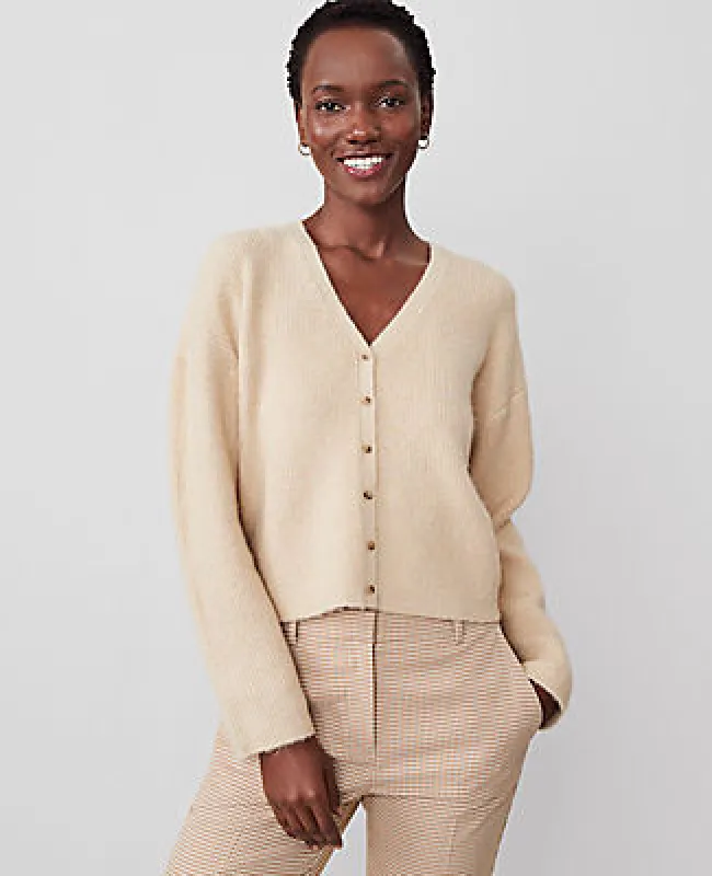 Ann Taylor Ribbed Cropped Cardigan sold by Ann Taylor