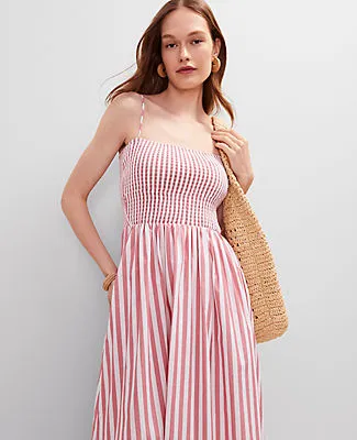 Ann Taylor Striped Maxi Flare Dress sold by Ann Taylor
