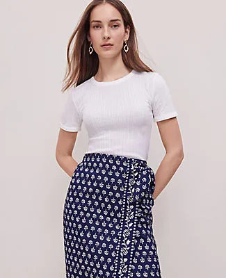 Ann Taylor Weekend Collection Pointelle Tee sold by Ann Taylor