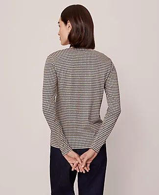Ann Taylor Houndstooth Crew Neck Top sold by Ann Taylor product image thumbnail 2