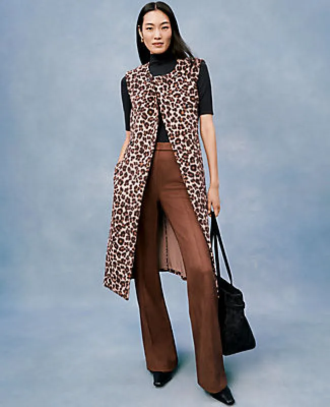 Ann Taylor Animal Print Belted Trench Vest sold by Ann Taylor