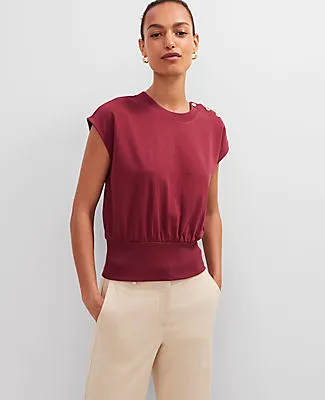 Ann Taylor Petite Shoulder Button Top sold by Ann Taylor