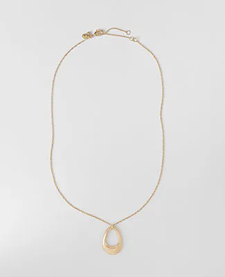 Ann Taylor Open Oval Pendant Necklace sold by Ann Taylor