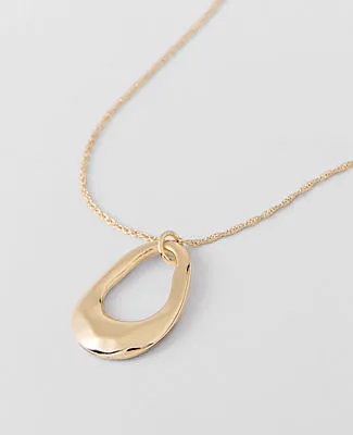 Ann Taylor Open Oval Pendant Necklace sold by Ann Taylor product image thumbnail 2