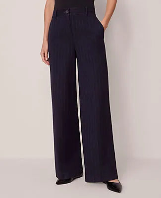 Ann Taylor The Perfect Wide Leg Pant in Pinstripe sold by Ann Taylor product image thumbnail 2