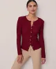 Ann Taylor Ribbed Crew Neck Cardigan sold by Ann Taylor