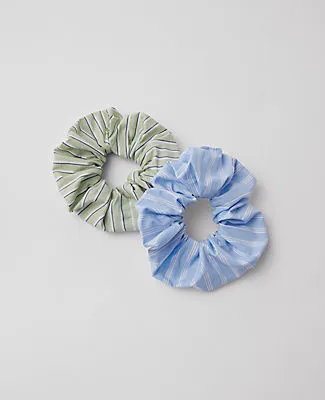 Ann Taylor Weekend Collection Striped Scrunchie Set sold by Ann Taylor
