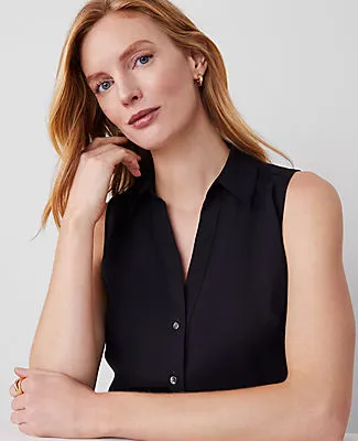 Ann Taylor Petite Sleeveless Essential Shirt sold by Ann Taylor product image thumbnail 3