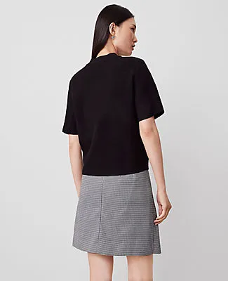 Ann Taylor Petite Faux Leather Mixed Media Sweater Tee sold by Ann Taylor product image thumbnail 2