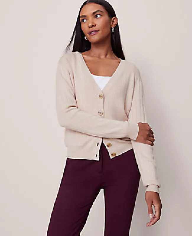 Ann Taylor Ribbed Wedge Cardigan sold by Ann Taylor