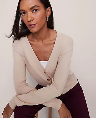 Ann Taylor Ribbed Wedge Cardigan sold by Ann Taylor product image thumbnail 3