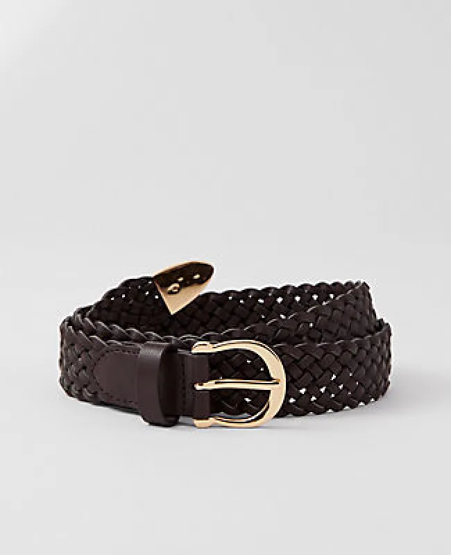 Ann Taylor Round Buckle Braided Belt sold by Ann Taylor
