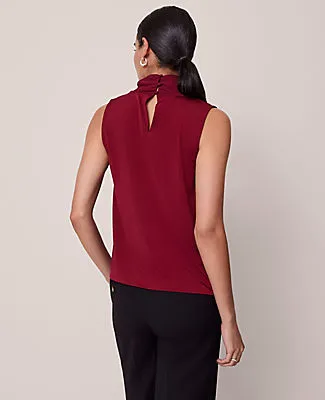 Ann Taylor Petite Mixed Media Cowl Neck Blouse sold by Ann Taylor product image thumbnail 2