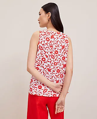Ann Taylor Mixed Media V-Neck Tank Top sold by Ann Taylor product image thumbnail 2