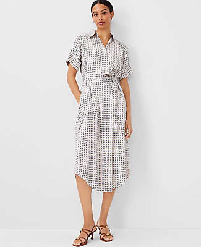Ann Taylor Petite Geo Midi Shift Dress sold by Ann Taylor