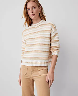 Ann Taylor Stripe Relaxed Sweater sold by Ann Taylor