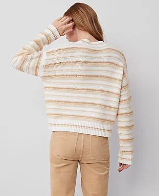 Ann Taylor Stripe Relaxed Sweater sold by Ann Taylor product image thumbnail 2