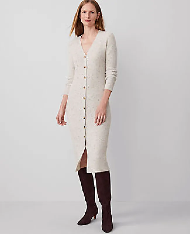 Ann Taylor Cashmere Ribbed Cardigan Dress sold by Ann Taylor