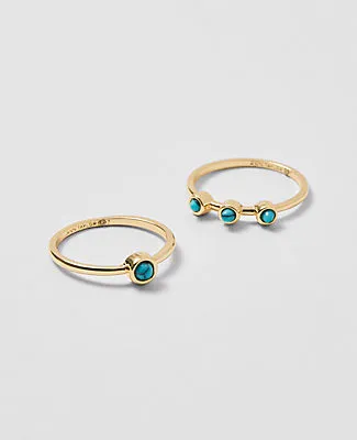 Ann Taylor Turquoise Ring Set sold by Ann Taylor