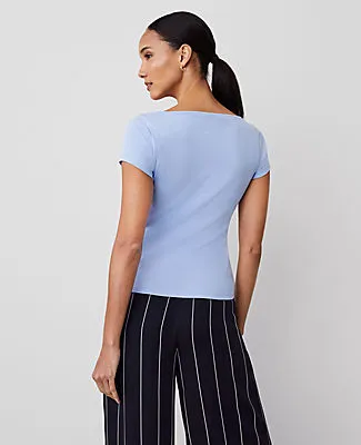 Ann Taylor Square Neck Tee sold by Ann Taylor product image thumbnail 2