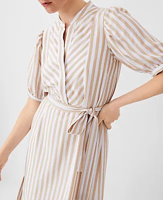Ann Taylor Petite Striped Puff Sleeve Midi Shift Dress sold by Ann Taylor product image thumbnail 3