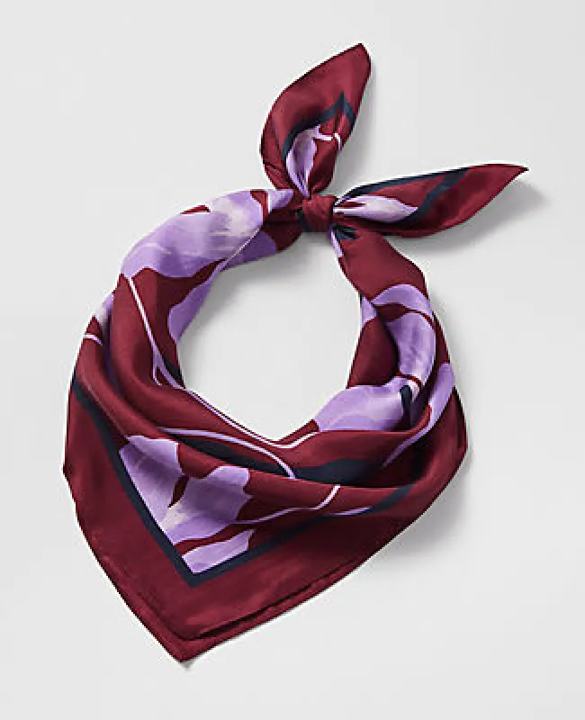 Ann Taylor Floral Square Silk Scarf sold by Ann Taylor