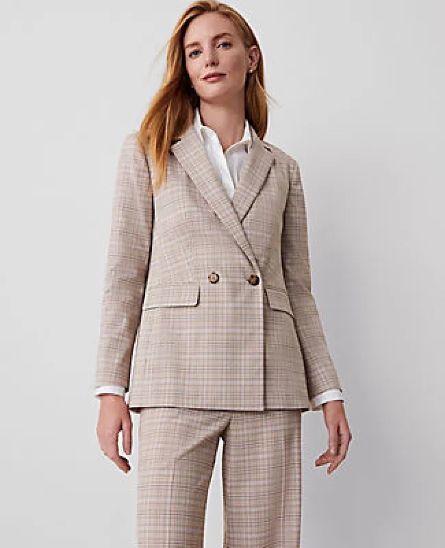 Ann Taylor The Petite Crosby Blazer in Plaid sold by Ann Taylor