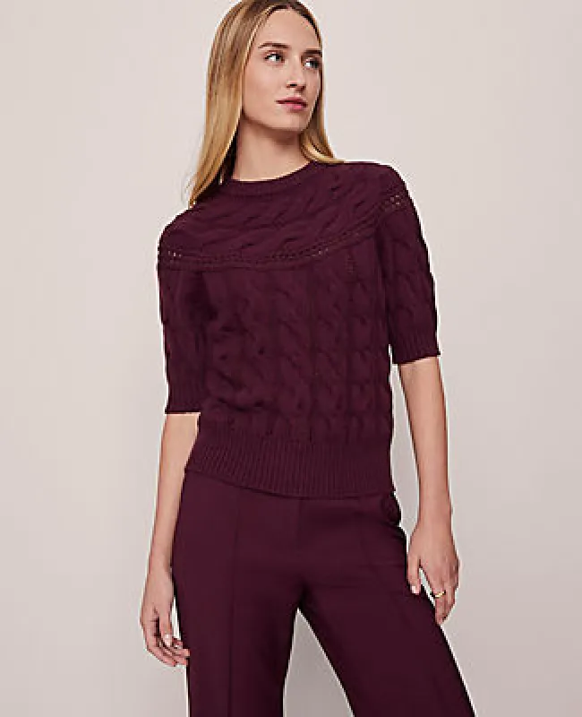Ann Taylor Cable Sweater sold by Ann Taylor