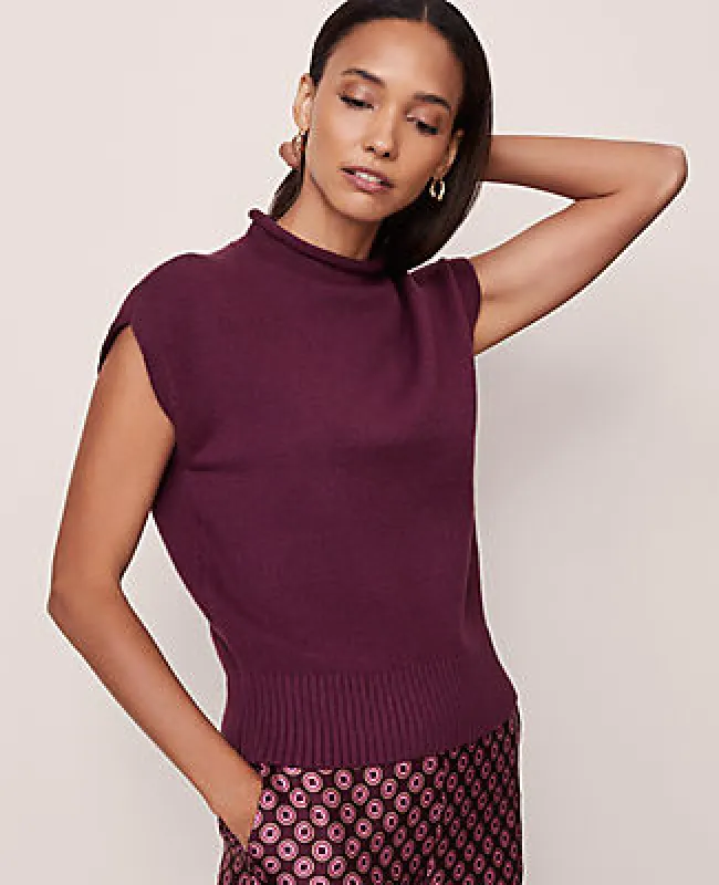 Ann Taylor Roll Neck Sweater Vest sold by Ann Taylor
