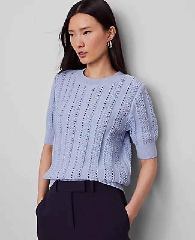 Ann Taylor Cable Wedge Sweater Tee sold by Ann Taylor