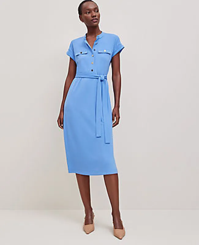 Ann Taylor Belted Knit Shirtdress sold by Ann Taylor