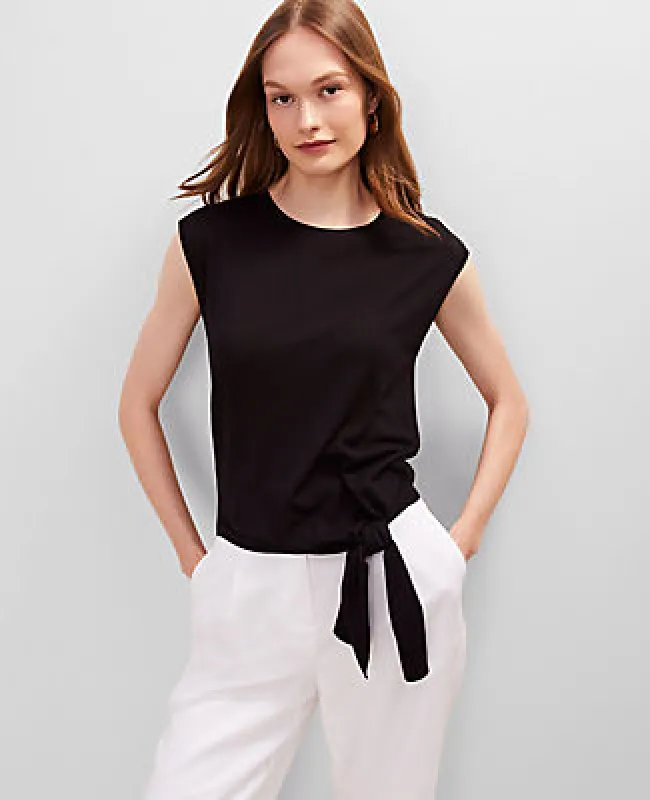 Ann Taylor Tie Waist Shell Top sold by Ann Taylor