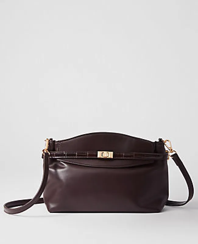 Ann Taylor Croco Small Belted Clutch sold by Ann Taylor