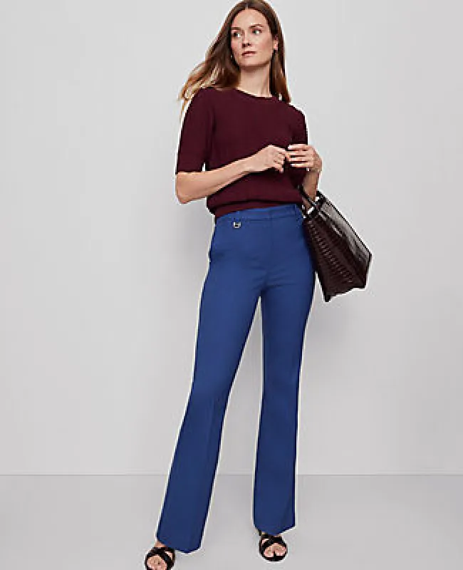 Ann Taylor The Petite Slim Flare Trouser in Bi-Stretch sold by Ann Taylor