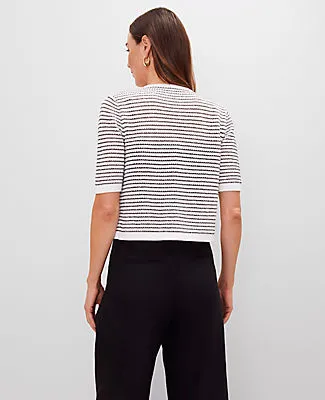 Ann Taylor Petite Metallic Striped Cardigan sold by Ann Taylor product image thumbnail 2