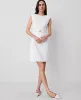 Ann Taylor The Petite Belted Shift Dress in Linen Blend sold by Ann Taylor