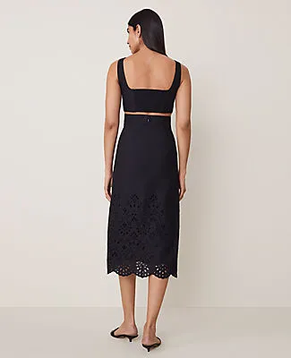 Ann Taylor Embroidered Strappy Midi Dress sold by Ann Taylor product image thumbnail 2