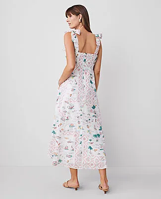 Ann Taylor Map Print Flare Dress sold by Ann Taylor product image thumbnail 2