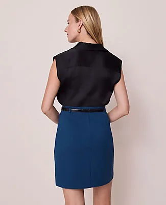 Ann Taylor Ponte Belted A-Line Skirt sold by Ann Taylor product image thumbnail 3