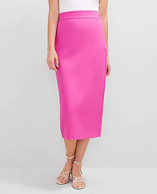 Ann Taylor Linen Blend Clean Midi Skirt sold by Ann Taylor product image thumbnail 2
