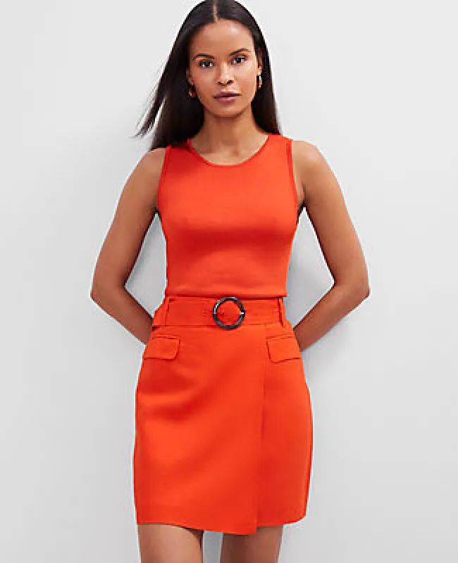 Ann Taylor Petite Belted Wrap Skirt sold by Ann Taylor