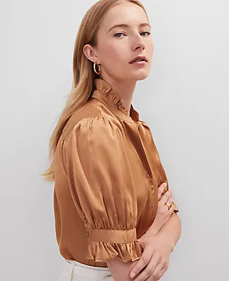 Ann Taylor Ruffle Collar Shirt sold by Ann Taylor product image thumbnail 3