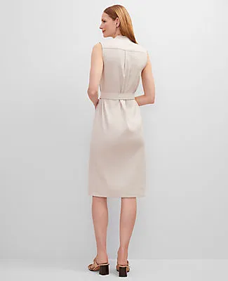 Ann Taylor Belted Linen Blend Shirtdress sold by Ann Taylor product image thumbnail 2