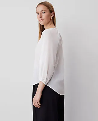 Ann Taylor Petite Weekend Collection Raglan Popover Top sold by Ann Taylor product image thumbnail 2