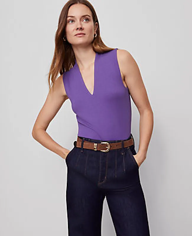 Ann Taylor Sleeveless V-Neck Top sold by Ann Taylor