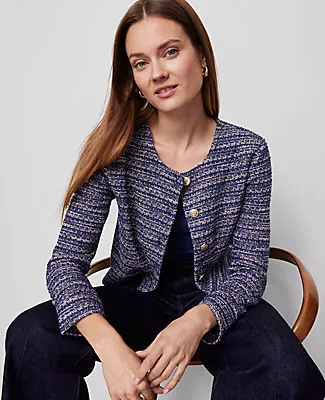 Ann Taylor Tweed Cropped Jacket sold by Ann Taylor product image thumbnail 3